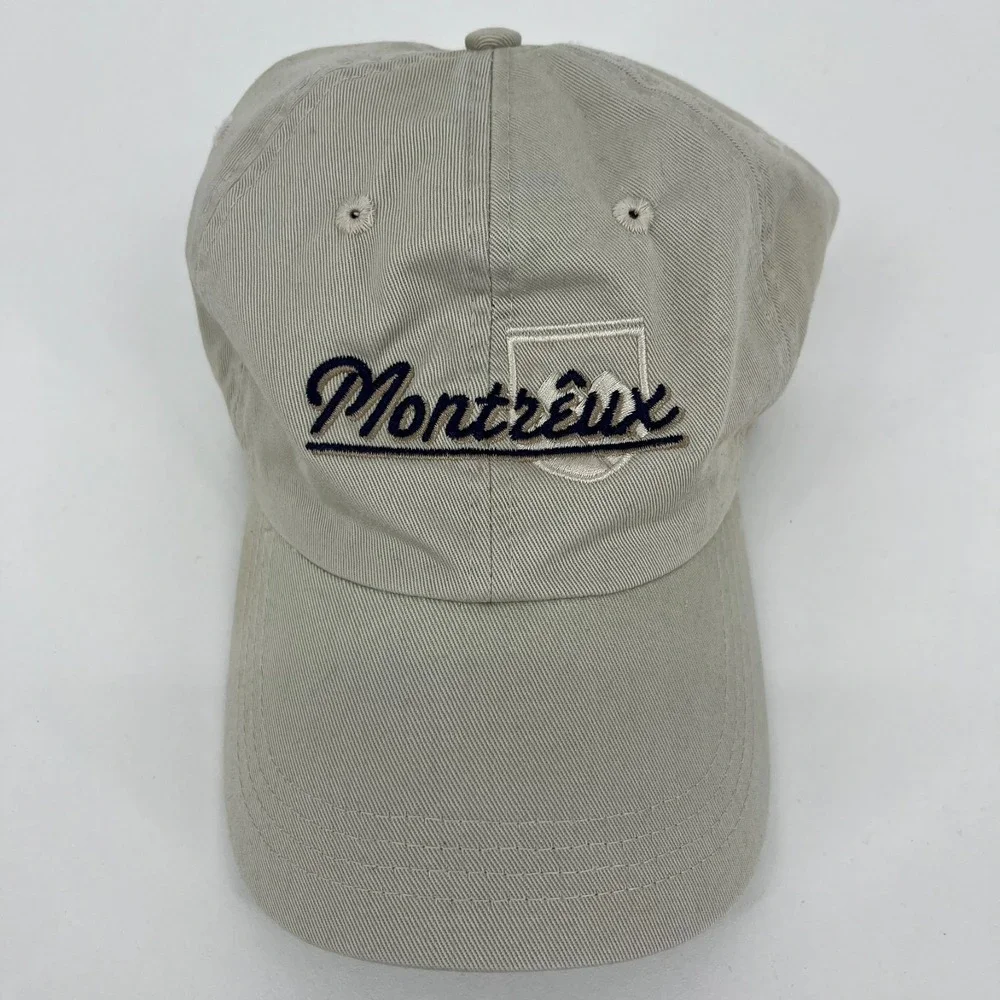 Ahead Vintage Montreux Golf Cap Mens Khaki Tan Adjustable Classic Cut Hat
